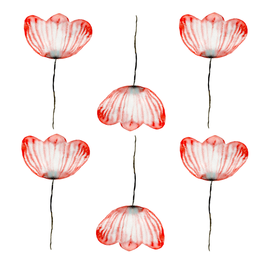 Six Flowers – Silk Twill Scarf | 60x60 cm