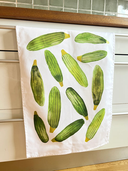 Zucchini tea towel