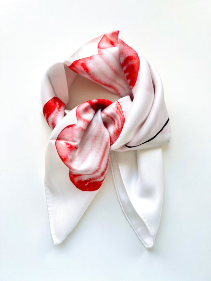 Six Flowers – Silk Twill Scarf | 60x60 cm