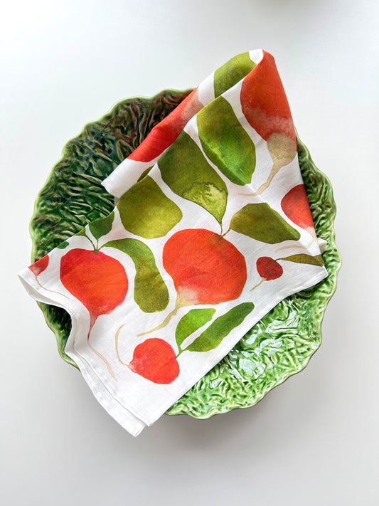 Radish tea towel