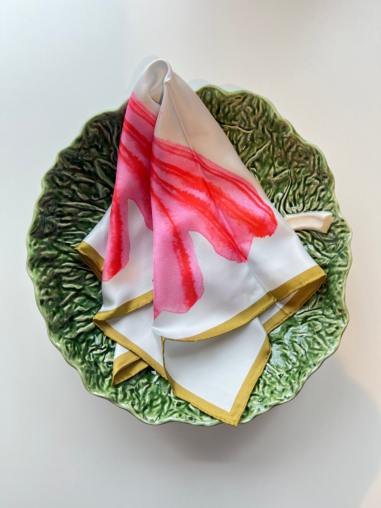 Pink Flower – Silk Twill Scarf | 60x60 cm